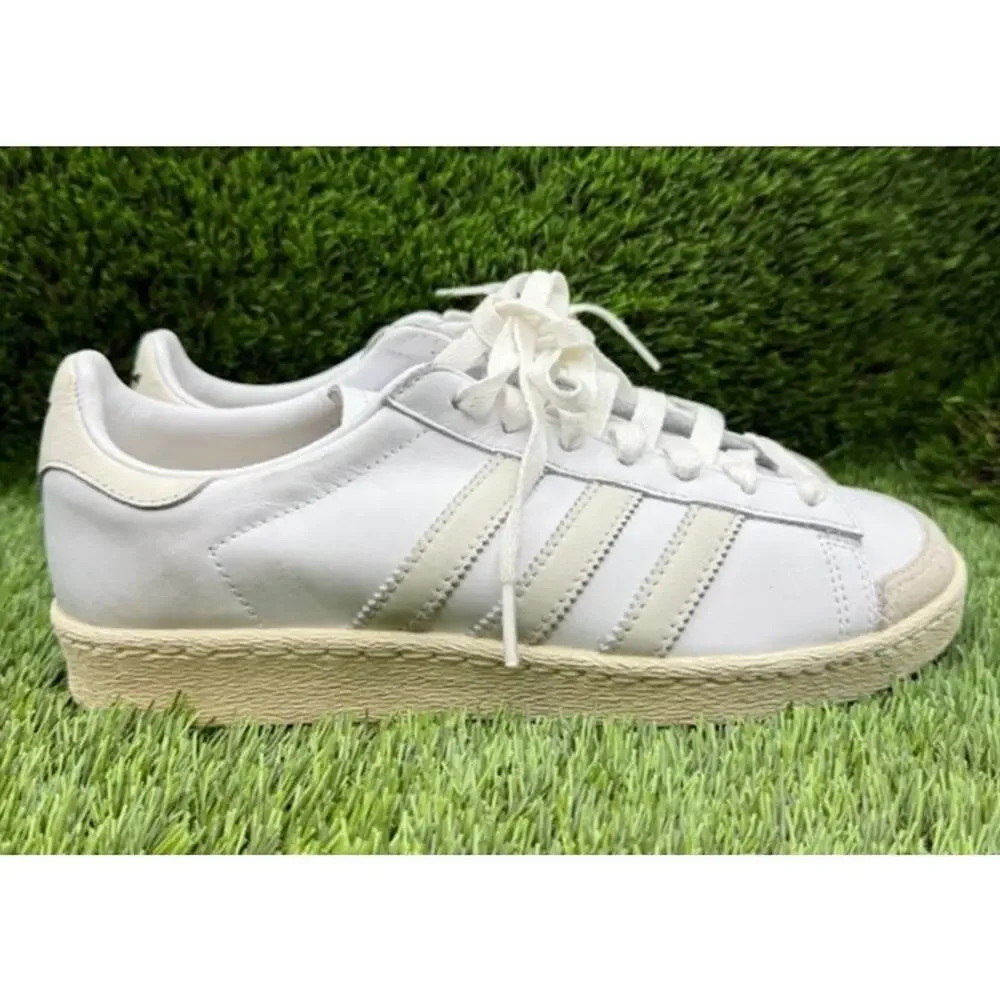 Adidas Men's Jabbar Low Cloud White/Orbit Grey Leather Sneaker JI3425 – Size 6.5
